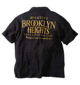 GLADIATE ブロックジャガードALL刺繍半袖ポロシャツ ブラック