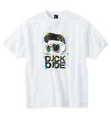 b-one-soul DUCK DUDEスプラッシュロゴ半袖Tシャツ ホワイト