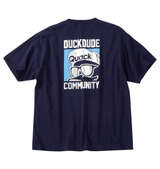 b-one-soul DUCK DUDEシルバープリント半袖Tシャツ ダークネイビー