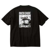 b-one-soul DUCK DUDEシルバープリント半袖Tシャツ ブラック