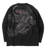 絡繰魂 龍逆鱗長袖Tシャツ ブラック