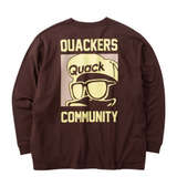 b-one-soul DUCK DUDEスクエアプリント長袖Tシャツ ブラウン