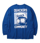 b-one-soul DUCK DUDEスクエアプリント長袖Tシャツ ロイヤルブルー