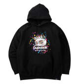 b-one-soul DUCK DUDEスプラッシュプリントプルパーカー ブラック