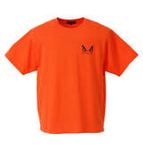 BAD BOY バックZIPロゴプリント半袖Tシャツ オレンジ
