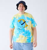 HUMAROUS PUG SUSHI Community半袖Tシャツ イエロータイダイ