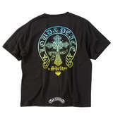 SHELTY 天竺グラデーションプリントポケット付半袖Tシャツ ブラック