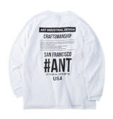 ANT INDUSTRIAL DESIGN 天竺長袖Tシャツ ホワイト