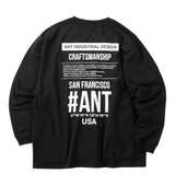 ANT INDUSTRIAL DESIGN 天竺長袖Tシャツ ブラック