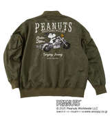 FLAGSTAFF×PEANUTS スヌーピーコラボMA-1ジャケット カーキ