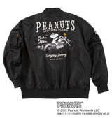 FLAGSTAFF×PEANUTS スヌーピーコラボMA-1ジャケット ブラック