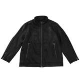 TETE HOMME スタンドカラーレザーブルゾン ブラック