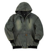 DCSHOES 26PADDED HOODジャケット ライトインディゴデニムブラウンティント
