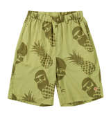FUN for modemdesign PINEAPPLE OJI柄アロハショーツ ベージュ×オリーブ