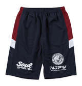 SOUL SPORTS×新日本プロレス ジャージハーフパンツ ネイビー
