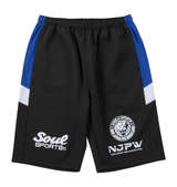 SOUL SPORTS×新日本プロレス ジャージハーフパンツ ブラック