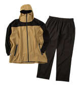 DOQMENT 4WAYストレッチシールドEXレインスーツ ベージュ×ブラック