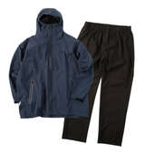 DOQMENT 4WAYストレッチシールドEXレインスーツ ネイビー×ブラック