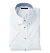 MICHIKO LONDON KOSHINO MLK ノンアイロンニットB.D半袖シャツ ホワイト