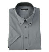 MICHIKO LONDON KOSHINO MLK ノンアイロンニットB.D半袖シャツ グレー