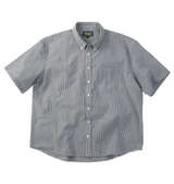 Mc.S.P 吸汗速乾TCシアサッカーギンガムチェックB.D半袖シャツ ブラック