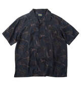 Mc.S.P 総柄プリントオープンカラー半袖シャツ ダークネイビー