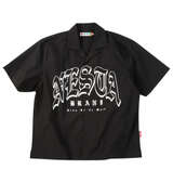 NESTA BRAND オープンカラー半袖シャツ ブラック