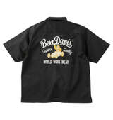 BEN DAVIS レーサーレトロ刺繍ワーク半袖シャツ ブラック