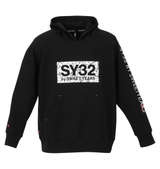 SY32 by SWEET YEARS ハートボックスロゴプルパーカー ブラック