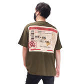 RealBvoice AIR TICKETポケット付半袖Tシャツ カーキ
