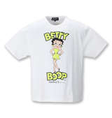 BETTY BOOP ネオンカラープリント半袖Tシャツ オフホワイト