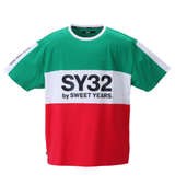 SY32 by SWEET YEARS エクスチェンジカルチョ半袖Tシャツ グリーン