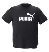 PUMA エッセンシャルロゴ半袖Tシャツ プーマブラック