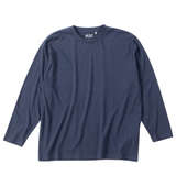 Mc.S.P オーガニックコットンクルーネック長袖Tシャツ ネイビー杢