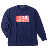 SY32 by SWEET YEARS ミックスボックスロゴ長袖Tシャツ ネイビー
