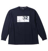 SY32 by SWEET YEARS ミックスボックスロゴ長袖Tシャツ ブラック