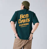 BEN DAVIS フロッキーロゴ半袖Tシャツ ボトルグリーン
