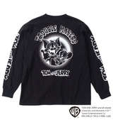 TOM and JERRY 天竺プリント長袖Tシャツ ブラック