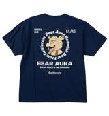 Bear Aura T/C天竺サガラ刺繍半袖Tシャツ ネイビー