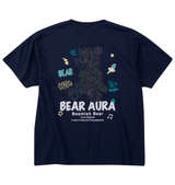 Bear Aura T/Cホログラムプリント半袖Tシャツ ネイビー