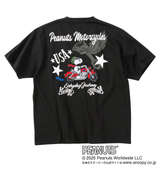 FLAGSTAFF×PEANUTS スヌーピーコラボ半袖Tシャツ ブラック