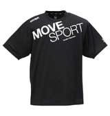 MOVESPORT ビッグロゴ半袖Tシャツ ブラック