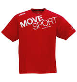 MOVESPORT ビッグロゴ半袖Tシャツ レッド