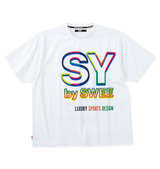 SY32 by SWEET YEARS ネオンビッグロゴ半袖Tシャツ ホワイト