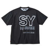 SY32 by SWEET YEARS ネオンビッグロゴ半袖Tシャツ ブラック