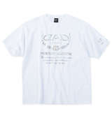 D.A.D 箔プリント半袖Tシャツ ホワイト