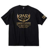 D.A.D 箔プリント半袖Tシャツ ブラック