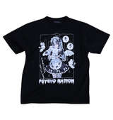 PSYCHO NATION サイコ×寝田ルネ メイド半袖Tシャツ ブラック