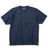 Mc.S.P オーガニックコットンクルーネック半袖Tシャツ ネイビー杢