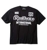 RealBvoice DRYストレッチW-WINGS半袖Tシャツ ブラック